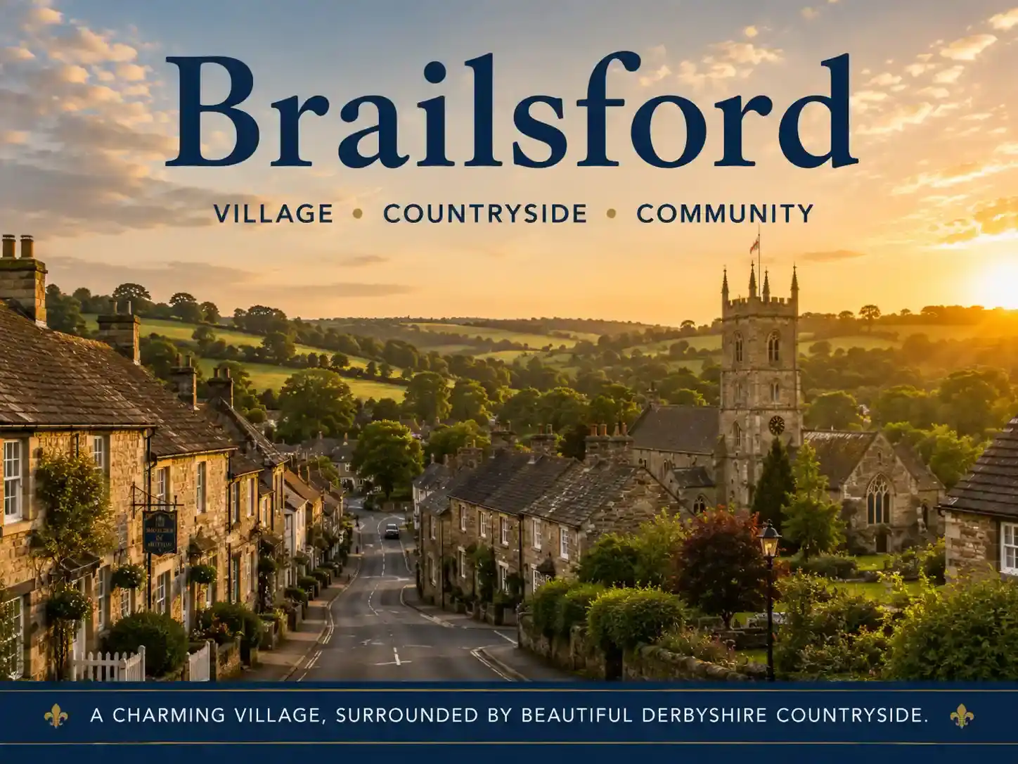 Brailsford village image for roof cleaning services including soft washing, moss removal and roof maintenance.