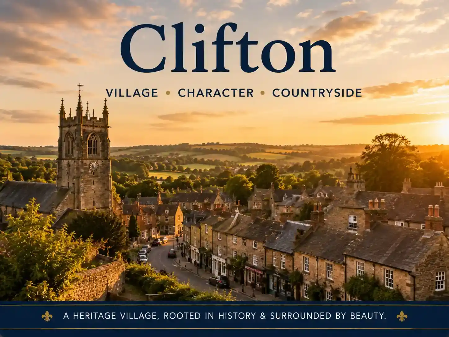 Clifton village near Ashbourne where we provide roof cleaning, moss removal and soft wash roof treatment.