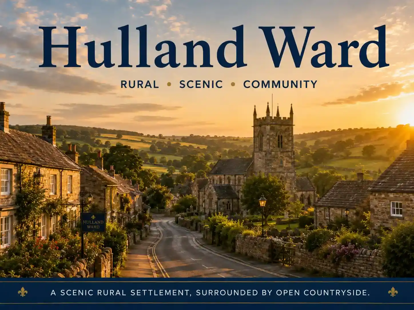 Hulland Ward village near Ashbourne with roof cleaning services for moss removal, lichen control and roof care.