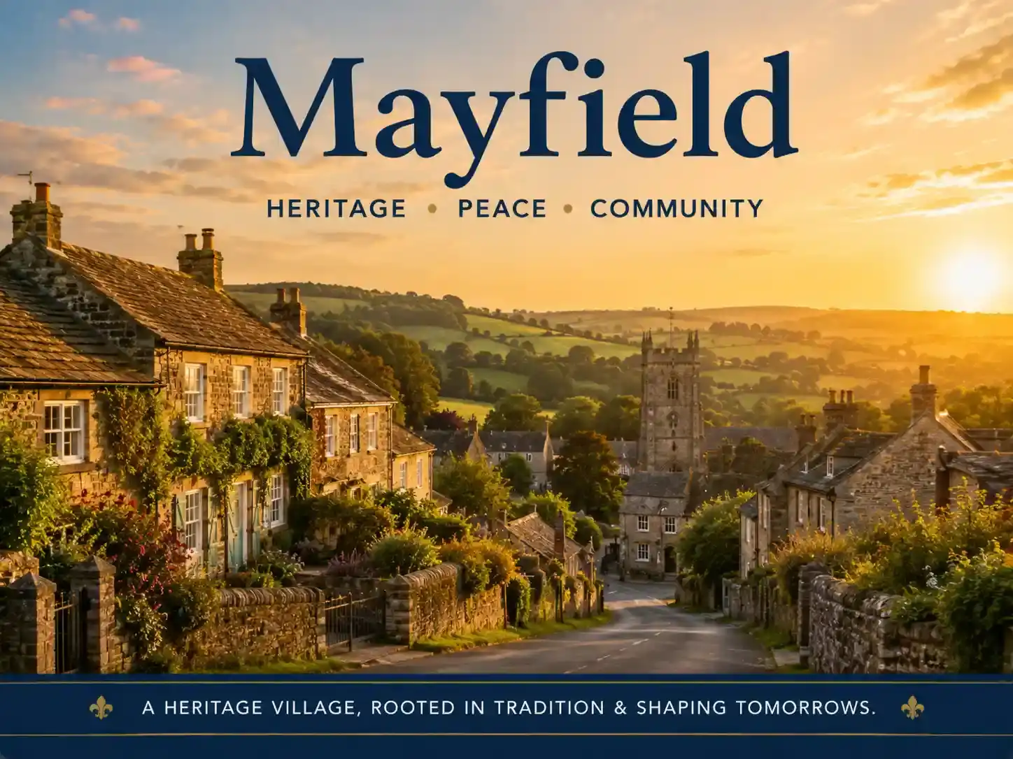 Mayfield village near Ashbourne with roof cleaning services for moss removal, lichen treatment and soft washing.