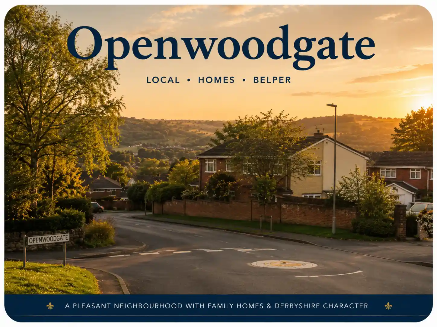 Residential area of Openwoodgate near Belper, covered by our local roof cleaning team.