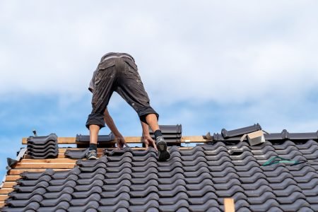 bungalow roof building from ceramic roofing by an expert.